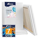 Toile de peinture 100 % coton indien : le coton naturel à longues fibres rend ces toiles de 71,1 x 91,4 cm ont une plus grande résistance à la teinture et un excellent sens au toucher, maintenant bien les pigments.