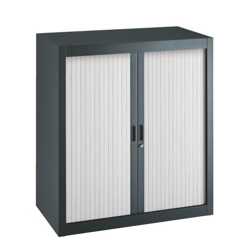 Générique Armoire à Rideaux démontables Economique 100 x 90 cm Corps Anthracite (Gris Clair)