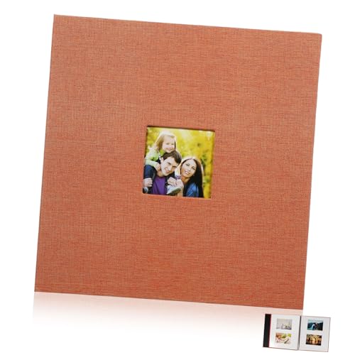 Cabilock Álbum de Fotos de Lino Duro con Páginas Blancas Álbum para Bodas y Graduaciones