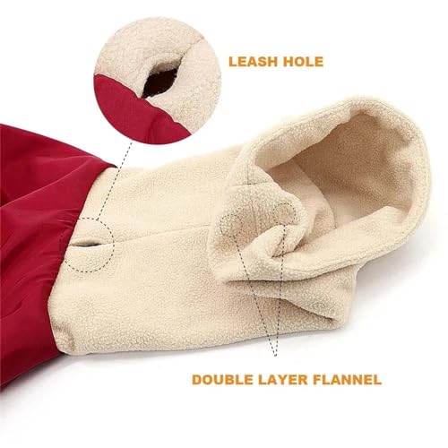 IMOSEI Hundemantel, Warme Winterjacke for Whippet und Windhund, Dicker Mantel, Haustierkleidung, Lingtons, Italienischer Windhund, Fleece-Kleidung, mittelgroße und große Hundekleidung (Color : Coffee