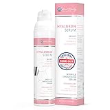 100ml Hyaluron Serum - mit Booster Avocado-Öl, Peptiden und Vitamin E – vegane, hochdosierte Anti-Falten Gesichtscreme für Augen, Hals und Dekolleté mit quervernetzter Hyaluronsäure.