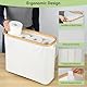 Cozary Toilettenpapier Aufbewahrungskorb mit Deckel – 25L Badezimmer Organizer, Faltbare Klorollenaufbewahrung, Platzsparende Aufbewahrungsbox für Bad Wasserfest, 43x35x17cm