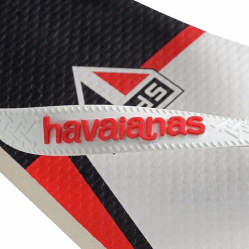 Chinelo Havaianas Top Times São Paulo SPFC Unissex (Branco, BR, Adulto, Faixa Numérico, M, 37, 38)