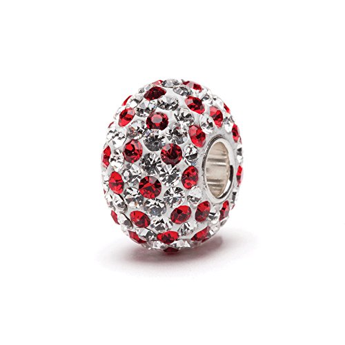 Ohio State Charm Bracelet | Ohio State Block O Bracelet With 5-Leaf And Crystal Charms | Osu Gifts | Officially Licensed Ohio State Jewelry | Ohio State Charms | Stainless Steel #TOP3