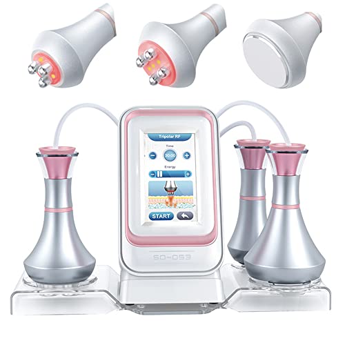 80K Ultrasonic Cavitation Machine, 3 IN 1 Multipolar Radio Frequency Skin Lift Massager Cellulite Reduction Device Removal Fat Loss Weight Machine Skin Care for for Face Arm Waist Thigh Hip Leg