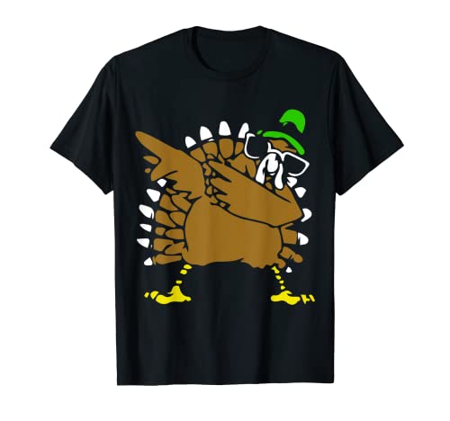 Turkey Day Shirt Funny Dabbing Turkey Thanksgiving Day T-Shirt