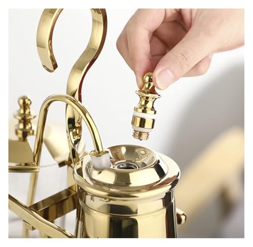 Siphon Kaffeemaschine, Syphon Kaffeemaschine, Siphon-Brauer, Elegantes Design im Retro-Stil, 4–5 Tassen, Glas-Siphonkanne for Kaffee oder Tee