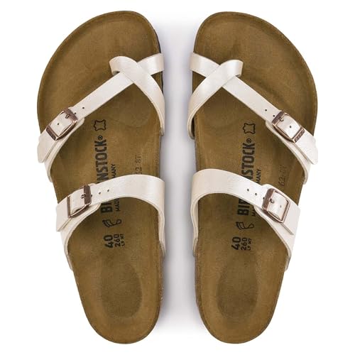 Image of Birkenstock Women's Mayari Adjustable Toe Loop Cork Footbed Sandal Pearl Wht 35 M EU