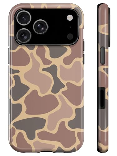 Case for iPhone 17 Pro Max Case,Camo Phone Case for Women Boy Men,Dual-Layer Hard Shell + Silicone Cover - Aesthetic Protective Design Cases