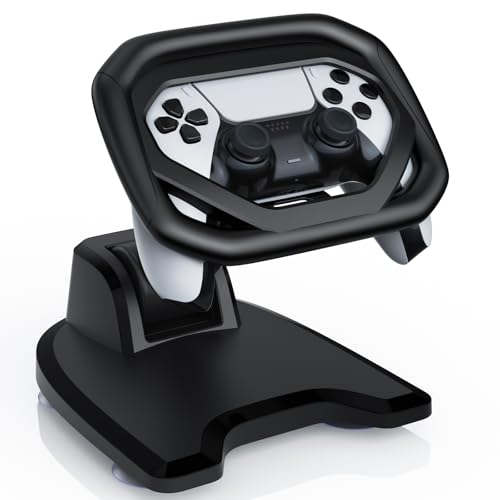 APTGAME PS5 Gaming Racing Wheel Stand for PS5/PS5 Elite Controllers,Steering Wheel Stand with 4 Table Suction Cup for PlayStation 5 Dualsense Controller,More robust and dependable for Immersive Racing