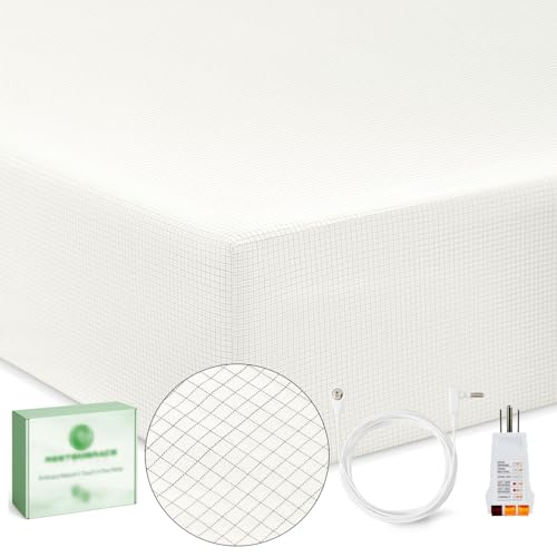 Grounding Sheets Queen with Grounding Cord Grounded Fitted Sheet for Bedding White Color Queen Size