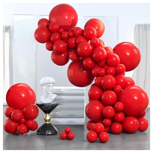 PartyWoo Red Balloons 140pcs Different Sizes of 18 12 10 5 Inch Matte Red Latex Balloon Arch Kit Garland for Birthday Graduation Bachelorette Cherry Casino Movie Theme Party Decorations Red-Y57