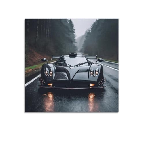 Poster voiture de course Zonda toile 70x70 cm pour déco salon moderne