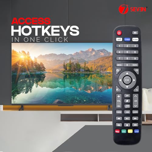 Image of 7SEVEN HTR-A10 HTR-A10H Compatible with Haier Tv Remote Original Model LE32N1620W LE32N1620 Bezel Less Design and Suitable for Smart Android HD Ready Television, Plug & Play, Required AAA Battery