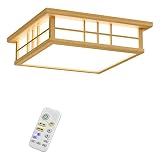 POOPEE LEDシーリングライト 8畳 天然木 リモコン付 36W 無段階連続調光・調色 昼光色 電球色 3800LM 豆球常夜灯モード メモリ機能 15分/30分/60分スリープタイマー 和風 木目調 天井照明器具 和室 部屋 寝室 リビング 日本語説明書 PSE認証済み