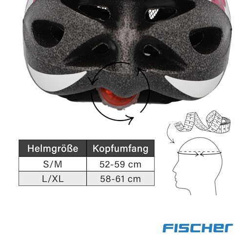 Fischer Erwachsene Fahrradhelm, Radhelm, Cityhelm, Weiß rosa
