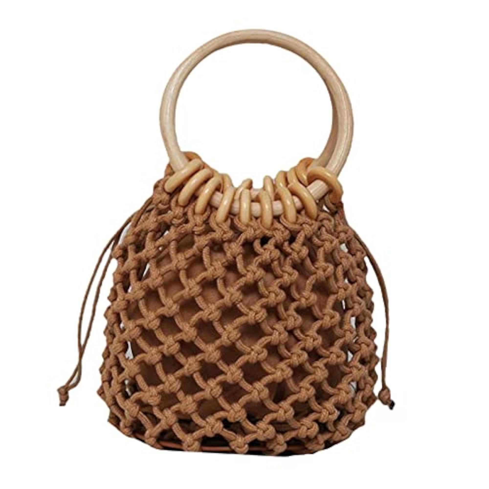 Handcrafted Mini Girls Woven Basket Tote Handbag