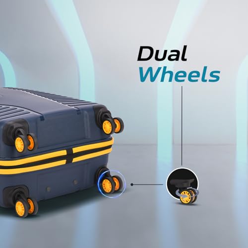 Image of Aristocrat Medium Airpro Plus Check-in 66 Cm() 8 Wheel Spinners Trolley Bags for Travel Hard Case Luggage, Lightweight Bag with TSA Lock & Anti-Theft Zipper(Blue), Black