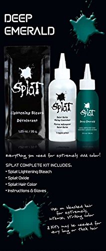 Splat | Deep Emerald | Original Complete Green Hair Dye Kit | Semi-Permanent | 30 Wash Temporary | Vegan & Cruelty-Free #TOP1