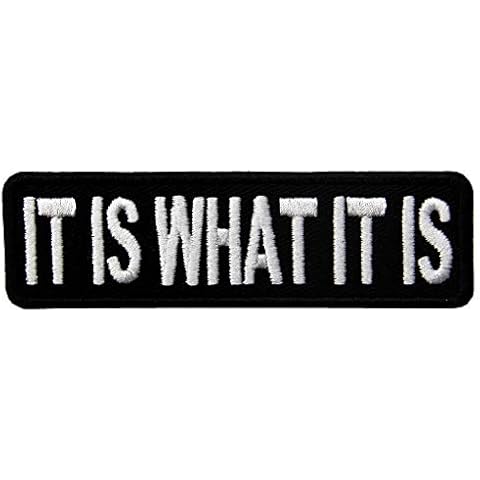 It is What It is Funny Biker Patch Cover