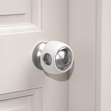 EUDEMON 4 Pack Updated Door Knob Cover Baby Safety Door Lock Childproof Safety Cover Door Handle Cover for Kids Safety Clear-White