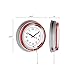 Lavish Home Retro Neon Wall Clock - Battery Operated Wall Clock Vintage Bar Garage Kitchen Game Room – 14 Inch Round Analog (Red and White)