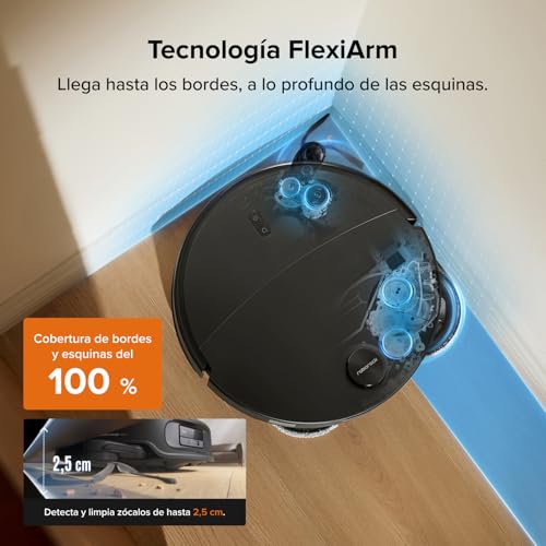 Miniatura 4 de roborock Qrevo Edge 2 Robot Aspirador Succión Extrema de 25000 Pa, Negro