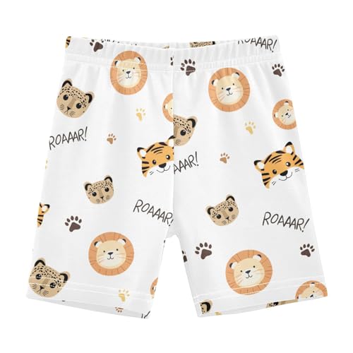 Cartoon Cute Beast Girls Shorts Elastic Waist Sports Shorts Girls Leggings Pants for 4-10 Years