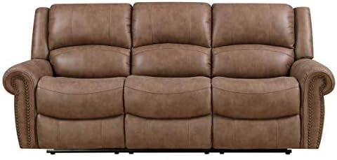 Emerald Home Furnishings Spencer reclining sofa, Standard, brown