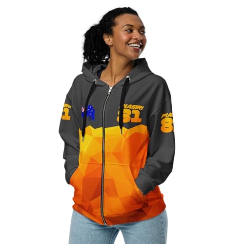 Oscar Piastri 81 Racing Team Zipped Hoodie - Unisex4