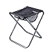 CUTICATE Klappbar Hocker Aluminium Klapphocker Faltbar Campinghocker Falthocker Sitzhocker, Max.150kg - Grau
