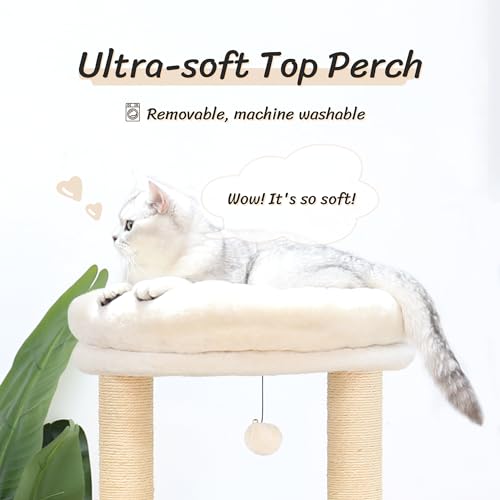 Árbol moderno para gatos KAMABOKO de 53 pulgadas miniatura 2