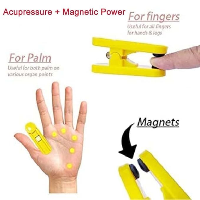 Image of OMDARIYA acupressure Point Clip, Acuplus Clip to Lower Blood Sugar, Tiger Mouth Thumb Tiger Acupoint Massage Magnetic Clip