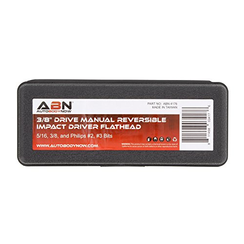Abn Manual Impact Driver Set - 3/8In Reversible Hand Held Impact Screwdriver And Impact Screwdriver Bits #TOP5