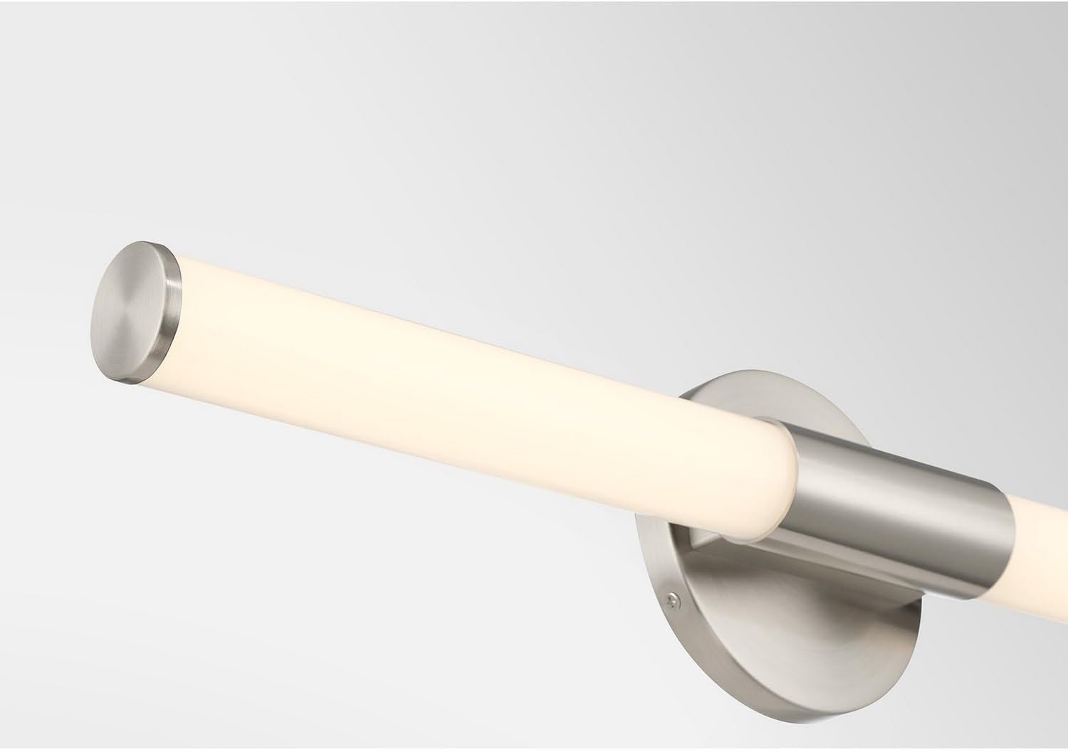 Savoy Lighting Assets 8-9999-24-SN Connor Mini Tube Bathroom Vanity Wall Light, Integrated LED 24 Watt, 5" H x 24" W, Satin Nickel