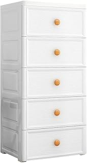 Armario de almacenamiento de 3 niveles para niños, color blanco, para dormitorio, sala de estar y cocina, organiza ropa y juguetes con estilo