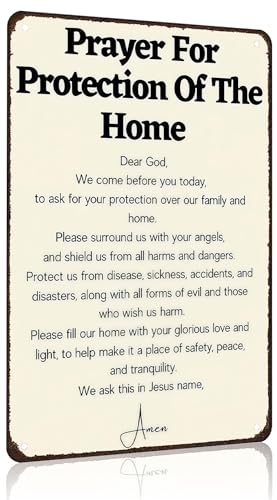 Funnysign Christian Gifts Prayer for Protection of The Home Religious