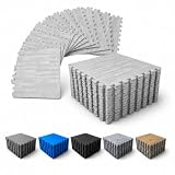 Pack Suelo Tatami – Esterilla Gimnasio Puzzle | Protege, Acolcha, Aísla y Decora | para Casa, Fitness o Piscina | Goma Eva Suave y Antideslizante | Libre de BPA | 4 Gris parquet