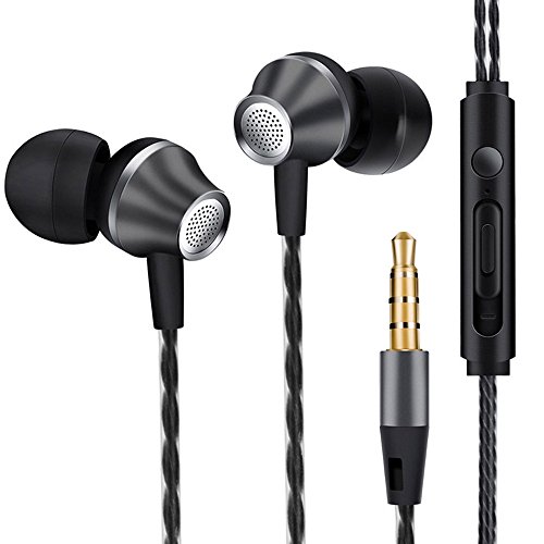 Headphones with Microphone, Wired Earbuds with Mic - Earphones Compatible with Samsung Galaxy S9 S7 S10 S8 Note 10, Comfortable Corded Extra Bass Audifonos, 3.5mm Ear Buds for Cell Phones