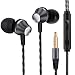 Audifonos Earbuds Earphones, Headphones with Microphone - Vastland Wired Noise Isolating Ear Buds with Mic Compatible with Samsung Galaxy S9 S8 S7 S6 Note Edge and More Cell Phones (Black & Gray)