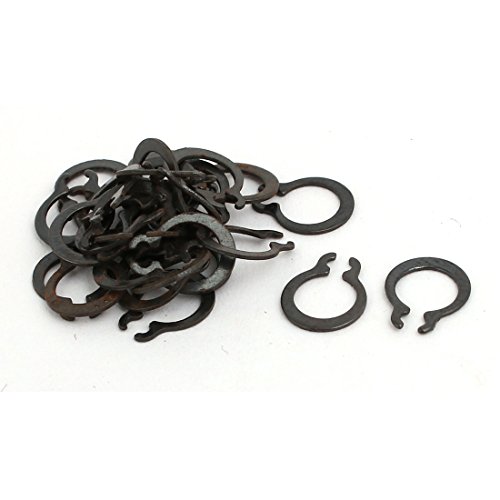 Aexit 5mm Dia Power Tool Metal Retaining Ring External Circlip Industrial Fastener Black 30pcs Model:65as462qo452