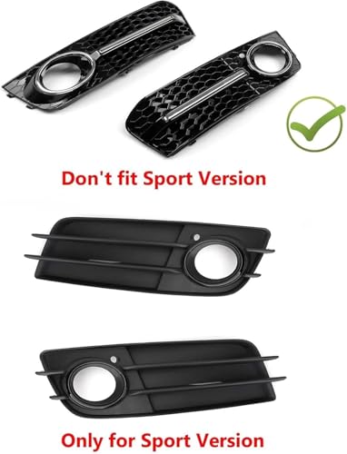 Grille de feu antibrouillard gauche pour pare-chocs avant Audi A4 B8 2009-2012 - 2