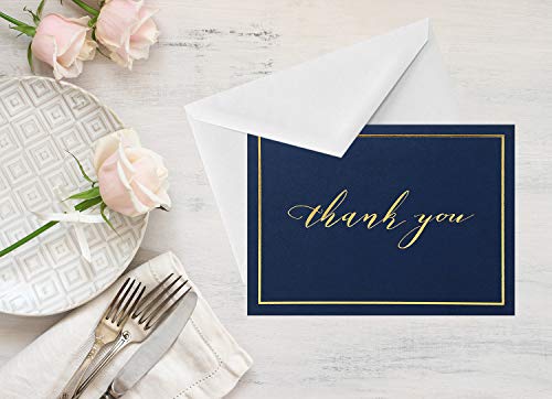 Spark Ink 100 Thank You Cards With Envelopes Bulk, Thank You Notes, Elegant Blank Cards & Envelopes, For Small Business, Wedding, Gift Cards, Christmas, Graduation, Bridal & Baby Shower, Funeral, 4X6 #TOP1