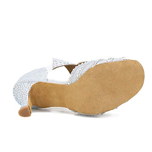 Image of TTdancewear Women Rhinestone Dance Shoes Ballroom Latin Salsa Bachata Performance Dance Dancing Shoes
