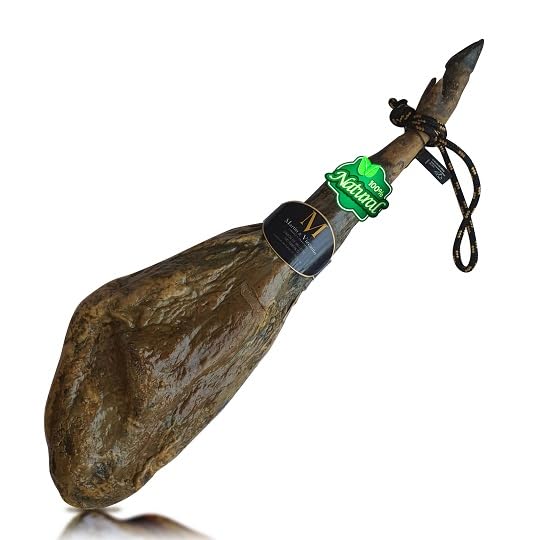 7.5-8.5 Kg 100% Iberico Ham Bellota - from Iberico Pigs Fed with Acorns and 100% Natural Curation Process - Spanish Jamon Pata Negra - Jamon 100% Iberico Bellota