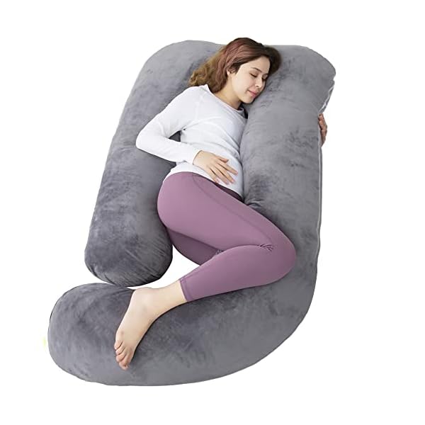 AMCATON 60 Inch Pregnancy Pillow for Sleeping, Extra Large U Shaped