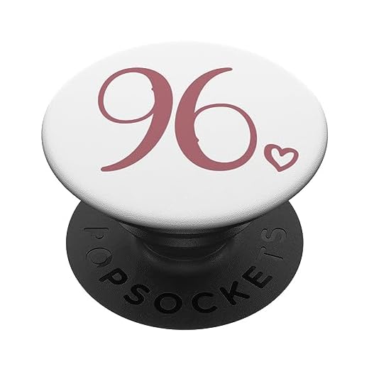 Número 96, Noventa y Seis Para Mujeres 96 Años 96 Cumpleaños PopSockets PopGrip Intercambiable