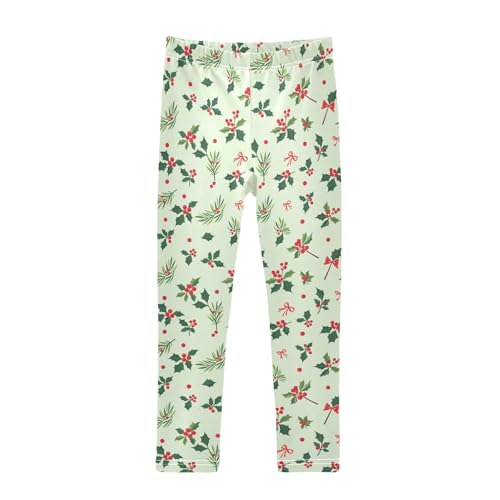 senya Girls Printed Leggings Yoga Pants Red Cherry Pattern for Kids in 4t to 10 Years, 4T