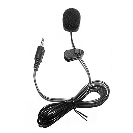 Docooler Microfone de lapela com clipe externo, Preto