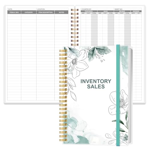 Inventory & Sales Log Book for Small Business – Inventory Ledger Book, Inventory Notebook, Order Tracker for Purchases, Sales & Reorders, 5.8